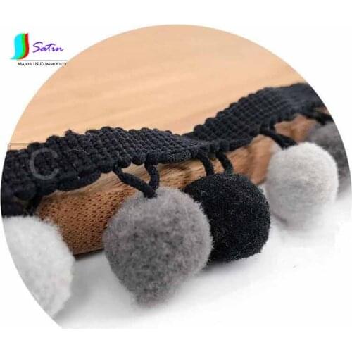 Tricolor Hand-Stitched Color Decoration Tassel Triangular V-Ball Ball Hair Lace Clothing Decorative Accessories Lace S005A