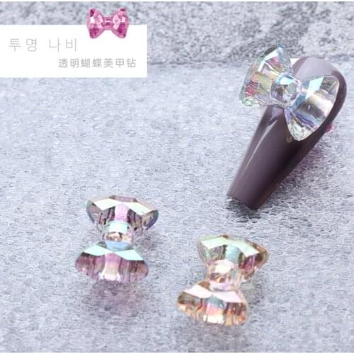 1pc Nail Art Bow Bells Decoration Sweet Korean Accessories Crystal Laser Nail Design Nail Supplies for Professionals Nail Parts