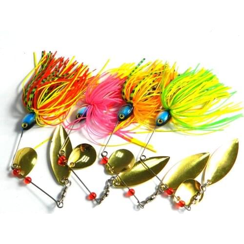 Value C 4Pcs/Bag 17g/pcs Fishing Fake Hard Spinner Lure Spinnerbait Pike Bass SP003