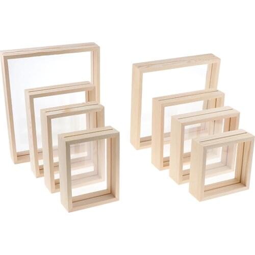 1 Piece Photo Frame Picture Poster Frame Transparent Wooden Home Display Decoration Wall Decors