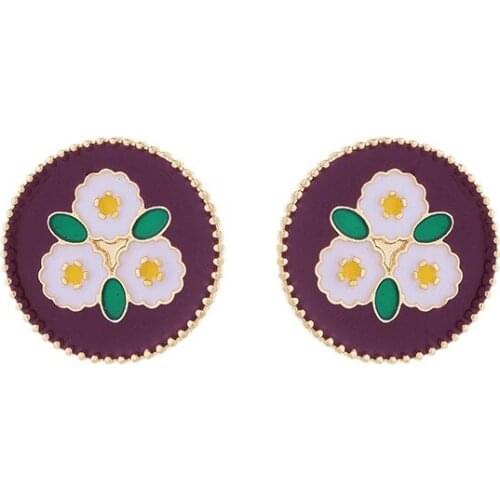 10 pair /lot jewelry fashion jewelry metal enamel flower cute korean earring
