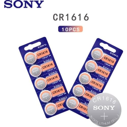 10Pcs Sony 50mAh 3V Lithium Button Cell Battery CR1616 DL1616 BR1616 ECR1616 5021LC L11 LM1616 CR 1616 Coin Cell Batteries