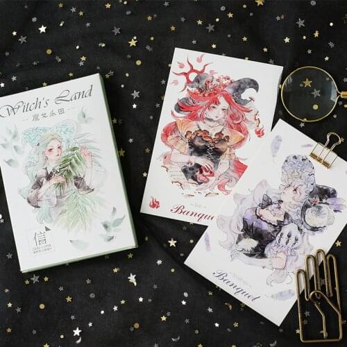 30 Pcs/Set Lovely Magical Witch Paradise Postcard /Greeting Card/Message Card/Christmas And New Year Gift