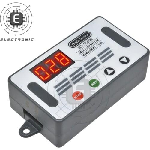 4-Button 3-Digit Digital Tube Dual MOS Delay Control Board DC5-30V Housing/DDC-432 Bandwidth Voltage Anti-reverse Protection