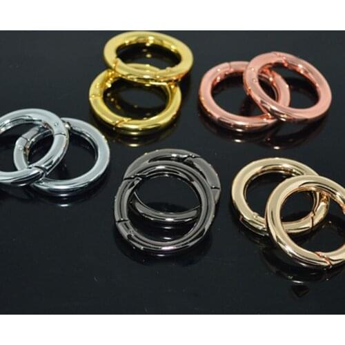 5pcs 25mm Strong Top Quality Gun Black Key chains key rings (Never Fade) Round split keychain Rings sleutelhanger maken Z954