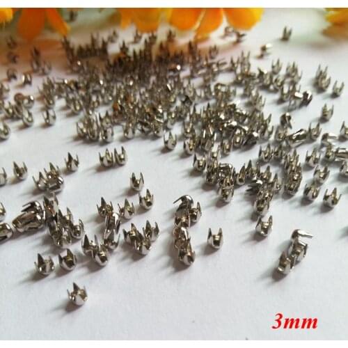 500PCs/lot 3mm Gunmetal Round Dome Spike Rivet Studs Spots Punk Bag Leather Clothes Decorative rivets