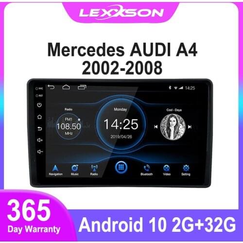 2G+16G DSP Android 10.1 Car Radio for AUDI A4 2002 03 04 05- 2008 Multimedia IPS Screen RDS FM GPS Navigation Mirror Link Stereo