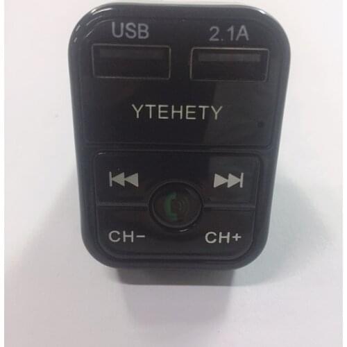 YTEHETY USB Car Charger With FM Transmitter Auto Wireless Bluetooth Handsfree FM Modulator Phone Charger In Car For iPhone