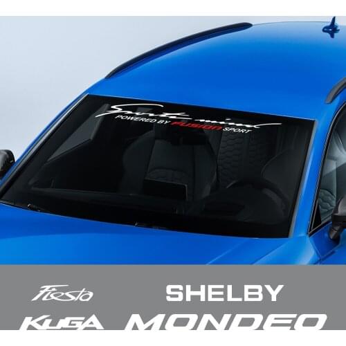 Car Front Rear Windshield Decals For Ford Fusion Fiesta Mustang Ecosport Mondeo Windscreen Vinyl Decor Stickers Auto Accessories