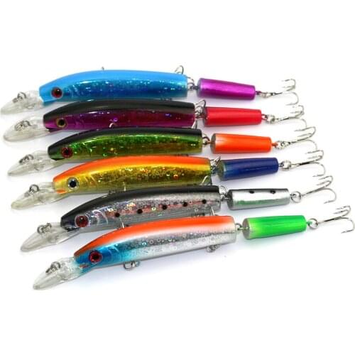 Big Sale 6pcs Jointed Fishing Lure High Simulation Minnow Fishing Baits With 4#Hooks Isca Artificial Hard Wobblers 14.5cm 15g