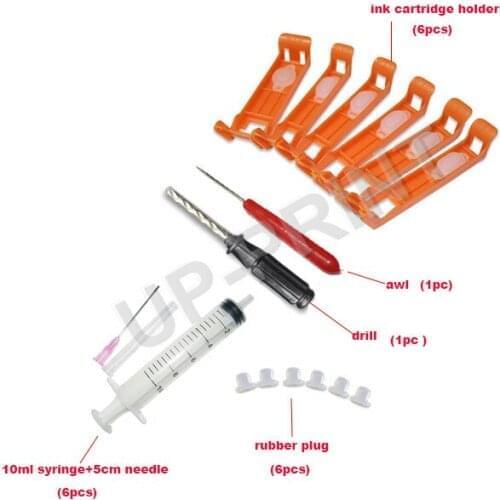 CISSPLAZA 6colors PGI480 CLI-481compatible for For CANON PIXMA TS8140 TS9140 Genuine Ink Cartridge Refill Tool