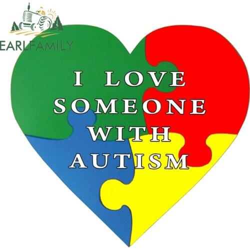 EARLFAMILY 13cm x 12.1cm for Autism Awareness Sign Car Stickers Waterproof Decal RV JDM Decal Camper Car Accessoires Sticker