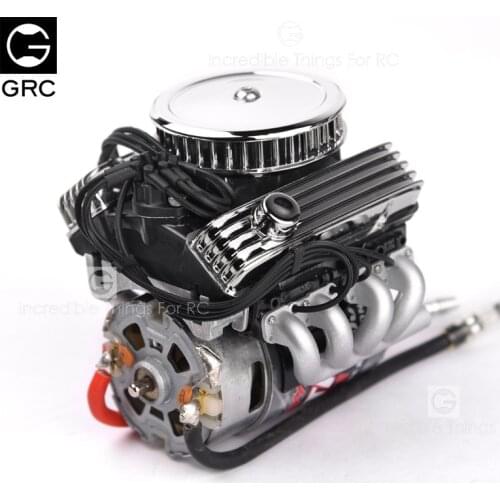 GRC Simulate F82 V8 Engine Motor Cooling Fans Radiator For 1/10 Rc Crawler Traxxas Trx4 Axial Scx10 90046 Redcat Gen8
