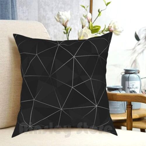 Kintsugi-Silver Mesh Pillow Case Printed Home Soft DIY Pillow cover Kintsugi Silver Geometric Geometric Symmetrical
