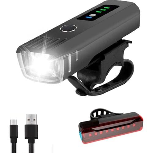 Smart Induction Bicycle Front Light Set USB Rechargeable Rear Light LED Headlight Bike Lamp Cycling FlashLight For Bike