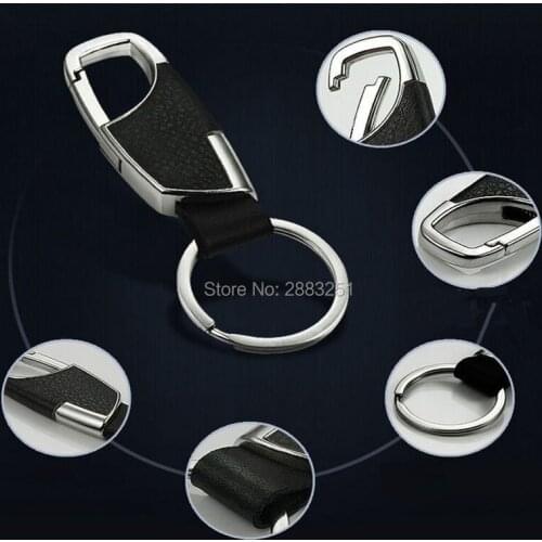 HOT Car Styling Fashion Leather Key Chain Key Ring For Peugeot 307 308 207 3008 2008 407 508 206 208 406 408 4008 accessories