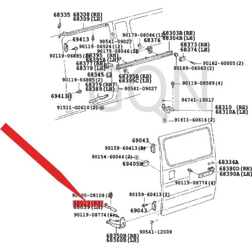 Sliding door lower roller base sub-assembly 1989-Toy ota REG IUS ACE TOY OA CE middle door lower wheel guide arm