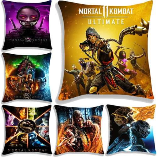 New Arrival Mortal Kombat Pillowcase Custom Square Pillow Cover Zipper Pillow Case 45*45cm Single-side Cushion Cover Home Decor