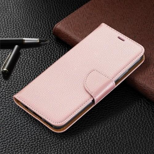 Solid Color Leather Flip Case For Xiaomi Redmi 7A 8A 9A 9C Note 7 8 9 10 10S Pro 8T 9S Mi 10T Lite 11i Poco F3 M3 X3 NFC DP07F