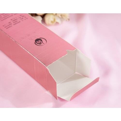Perfume luxury box,folding lip gloss cosmetics silver card paper packaging box ---XP0801