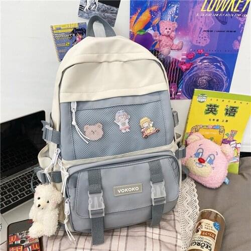 Teen Laptop Backpack For Boys 2021 Fashion Nylon Waterproof Woman Campus School Bag Luxury Brand Large Capacity Girls Backpacks