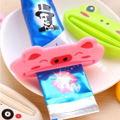 Cute Animal Easy Toothpaste Dispenser Home Toothpaste Squeezer Tube Squeezer Rolling Holder Kitchen Bathroom Decor Accessories