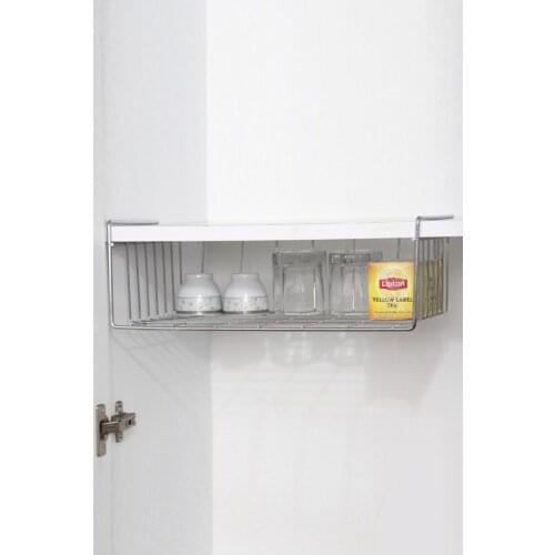 Inside Cupboard Steel Basket Rack Stainless Steel Years Of Usage Makes Space In Stylish And Bright Cabinets