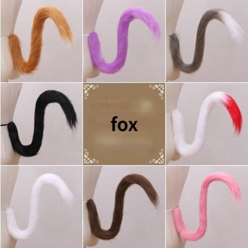 Creative Japan Anime Fox Tail Cosplay Prop Fox Ear Tail Plush Cat Wolf Ears Fur Hairpin Halloween Party Gift cosplay Accessories