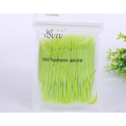 8packs x500pcs Interdental Brush Toothbrush Floss Brus Toothpicks teeth sticks Floss Pick soft rubber Oral Hygiene clean tool