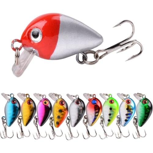 10PCS/Lot Crank Fishing Lures 1.5g 3cm Topwater 0.1-0.5m Wobbler Japan Mini Fly Fishing Crankbait Cranks Lure Baits