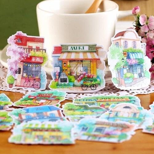 15pcs Creative Cute Self-made Flower shop meet Scrapbooking Stickers /Decorative Sticker /DIY Craft Photo Albums/trunk sticker