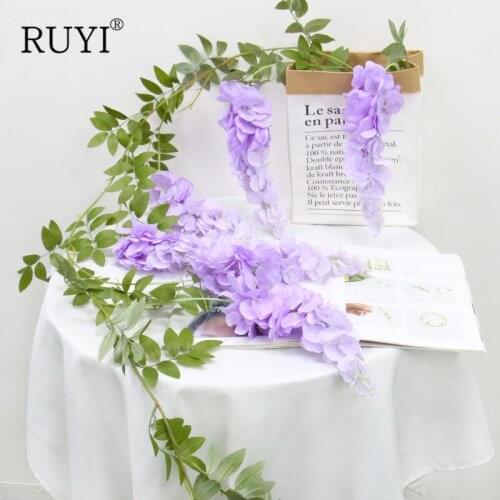 2MArtificial Wisteria Flower Bean Flower Tree Vine Simulation Plant Multi-Color String Flower DIY Wedding Home Garden Decoration