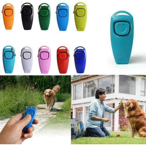 2 In 1 Cute Shape Dog Whistle Clicker Pet Dog Trainer Aid Guide with Key Ring Dog Training Whistle Dog Products Pet Supplies