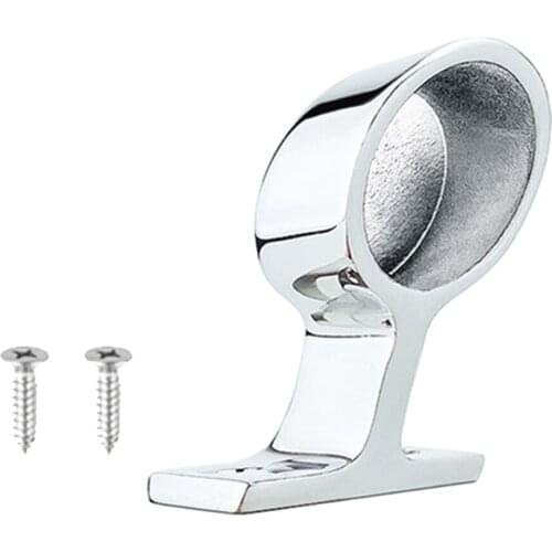 22mm or 7/8" Stainless Steel Marine Hand Rail Fitting Bracket Right End Stanchion Boat Yacht, Square Base