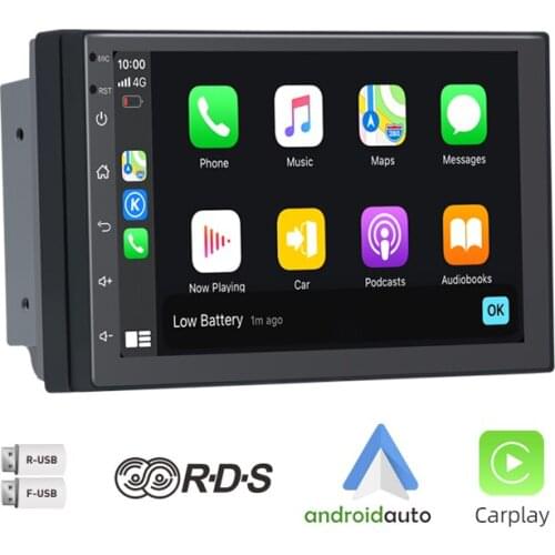 7 Inch DSP RDS FM AM Android 10 Multimedia HiFi Video Player GPS Navigation Car Radio Stereo Wifi BT Carplay Android Auto AHD