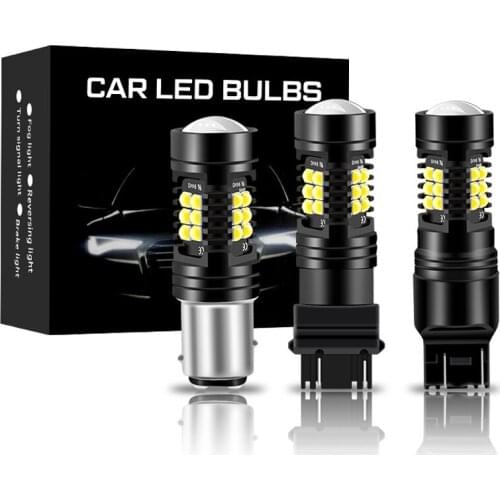 DHL 100Pcs 50Pair Car Led Light Bulb Canbus T25 3157 1156 BA15S 1157 P21/5W BAY15D Auto Parking Lights 3030 21SMD Reversing Lamp