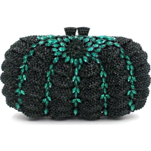 BL008 New design clutch evening bags brand designer women purse soiree pochette red Rhinestones crystal party clutch bags