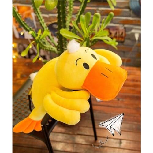 Large 50cm lovely cartoon yellow duck plush toy very soft cotton doll pillow christmas gift b0002