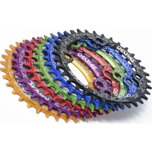 Deckas Oval / Round Narrow Wide Chainring MTB Mountain Bike Bicycle 104BCD 32T 34T 36T 38T Crank set Tooth Plate Parts 104 BCD