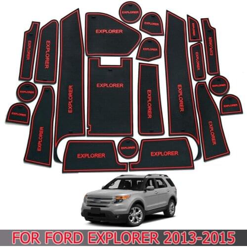 For Ford Explorer 2013-2015 Door Slot Pad Water Cup Storage Slot Storage Pad Interior Pad