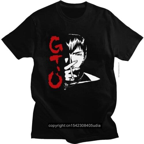 Funny Anime Great Teacher Onizuka T Shirt Men Short Sleeve Gto Manga Tshirt O-Neck Cotton Tee Top Japan Eikichi T-Shirt Harajuku