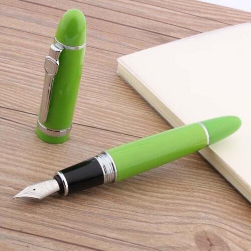 Jinhao 159 green With Silver Twist rotate design M nib Fountain Pen