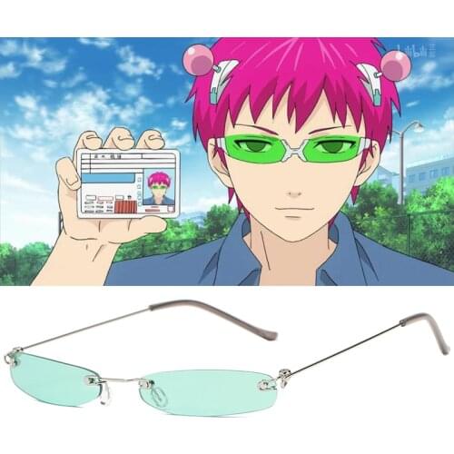 The Disastrous Life of Saiki Kusuo Cosplay Eyeglasses Saiki Kusuo Eye Glass Eyewear Hair Clip Hair Pin Costume Prop Hairpin
