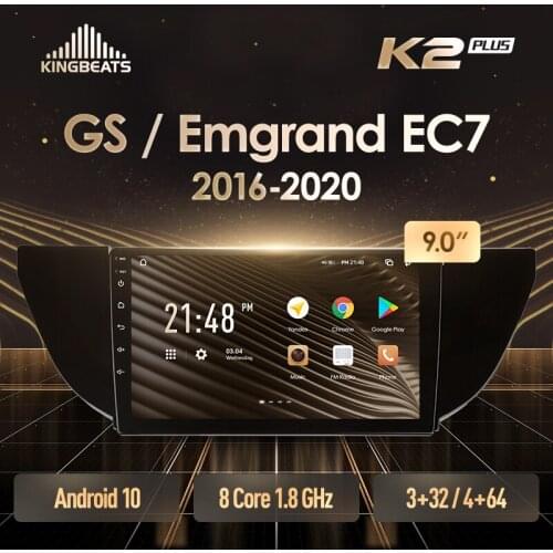 KingBeats Android 10 Octa-Core head unit HU 4G in Dash Car Radio Multimedia Video Player Navigation GPS For Geely GS Emgrand EC7 1 2016 - 2020 no dvd 2 din Double Din Android Car Stereo 2din
