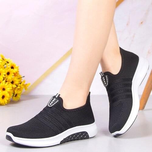 Sneakers Women Casual Shoes Breathable Mesh Trainers Vulcanize Shoes Socofy Flats Non Slip Loafers Flat Shoes