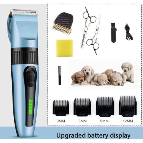 Pet Dog Hair Clipper for Cats LED Display Rechargeable Grooming Shaver professional Set Electric Shear Hair Trimmer for Animal