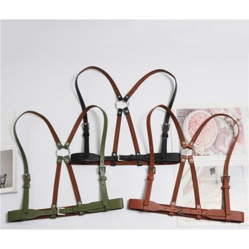 HATCYGGO Slim Womens Belt Sexy lady Wear Bondage Harness Fashion Waistband Harajuku Bondage Harness Leather/Waist Belt Female