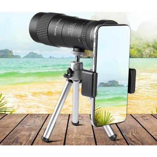 8-40X40MM Super Telephoto Zoom Monocular Telescope Waterproof For Smart Phones Bird Watching/Hunting/Camping