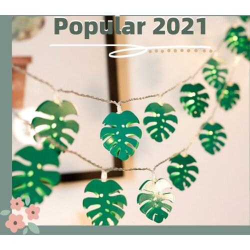 New Nordic LED Turtle Leaf Light String Battery Installation Photo Props for Home Wedding Christmas Party Outdoor Decors