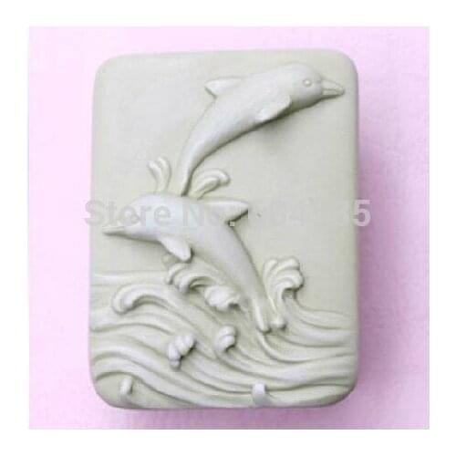 New 2.5" Lovely dolphins Craft Art Silicone Soap mold Craft Molds DIY Mould